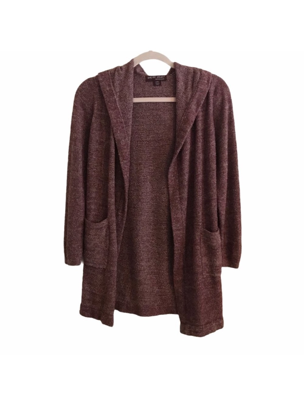 Barefoot Dreams Girls Cozychic Lite Hood Cardigan 12/14 NWT